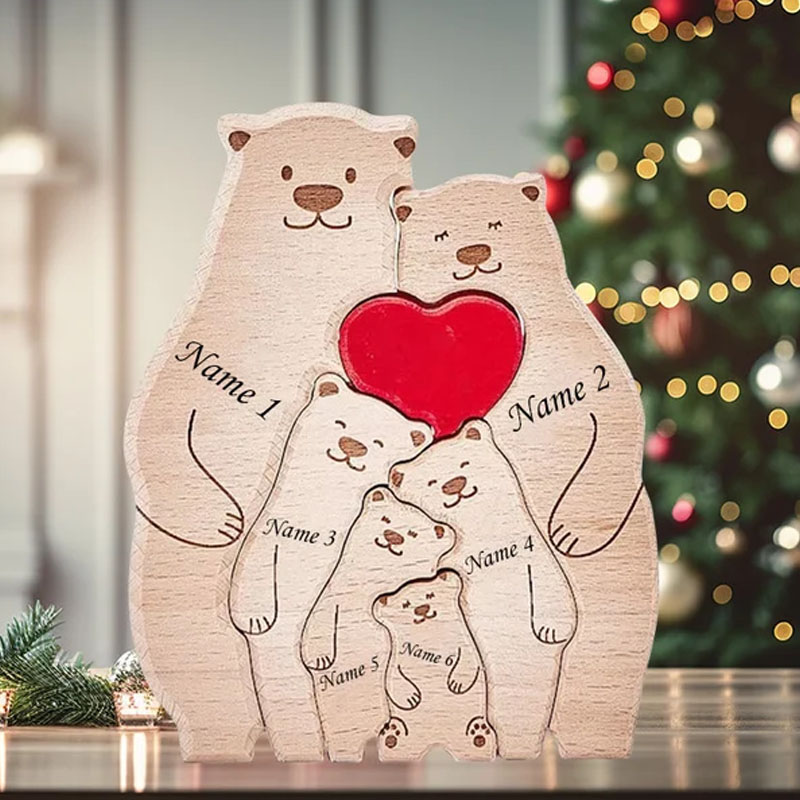 Diy Electronics Websites - Free Engraving New Bear Family Wooden