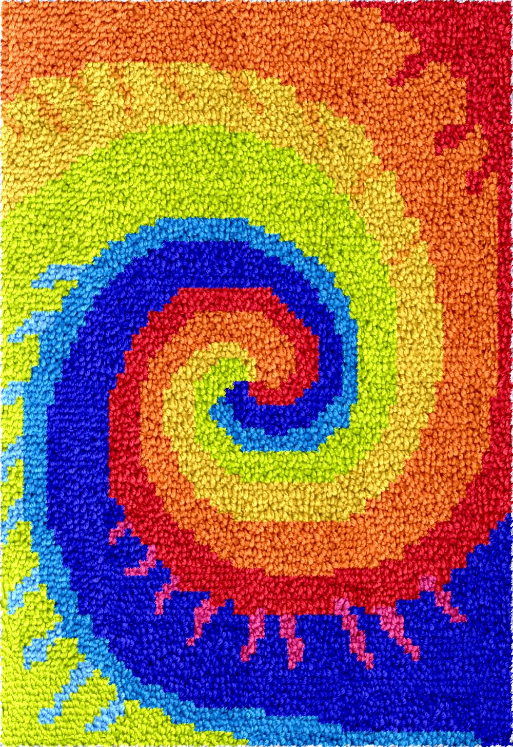 Diy Electronics Kits For Adults - Rainbow large Diy Latch hook rug
