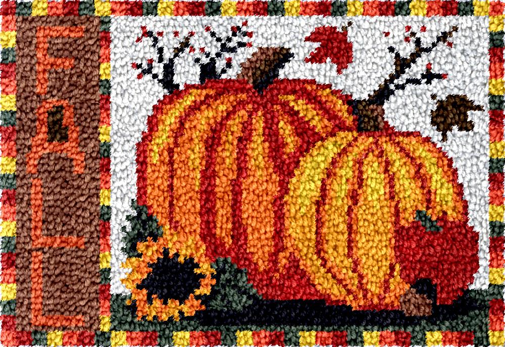 Diy Electronics Kits For Adults - Pumpkin Latch hook kit with printed