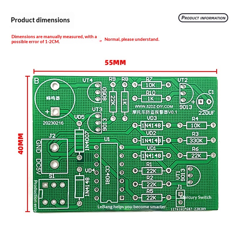Motorcycle Vibration Anti-Thef - Diy Motorcycle Electronics recension och pris