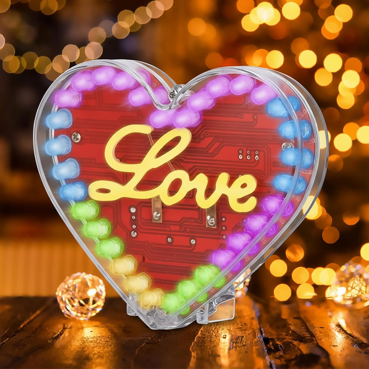Heart Shaped LED Soldering Kit - Diy Electronics Filament recension och pris
