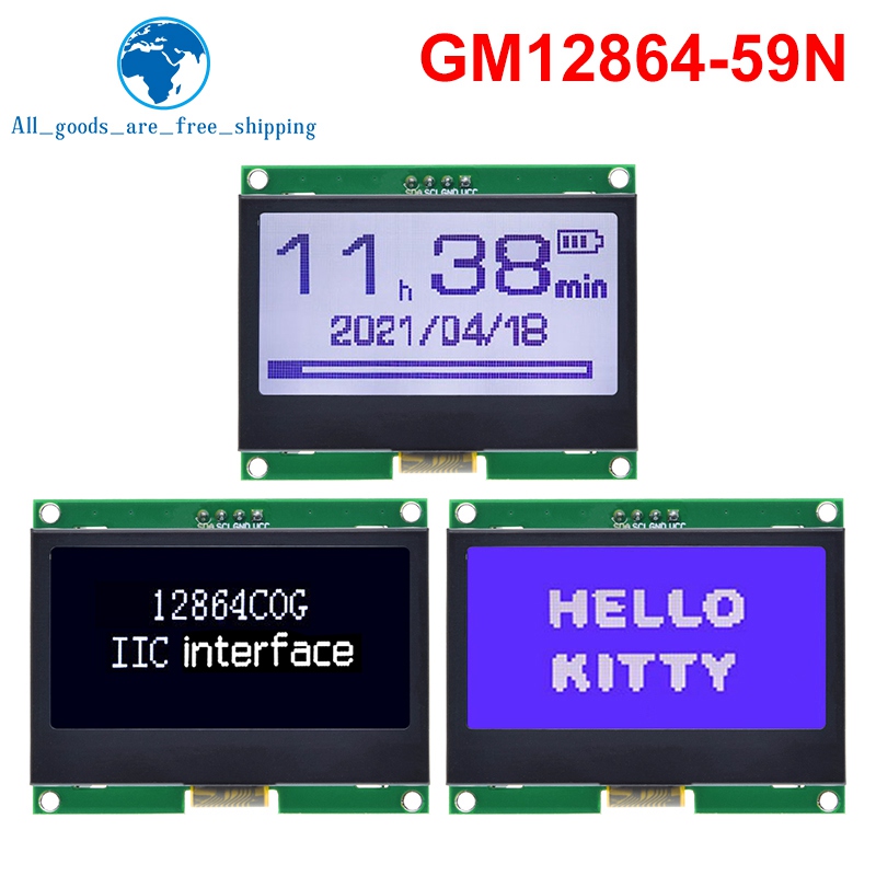 1/3PCS 12864 IIC LCD Module 12 - I2C Lcd Display recension och pris