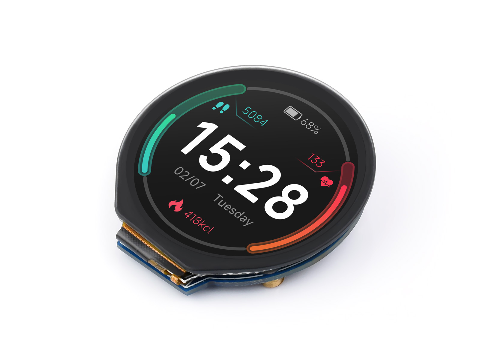 Waveshare 1.28inch Round LCD D - I2C Lcd Display recension och pris