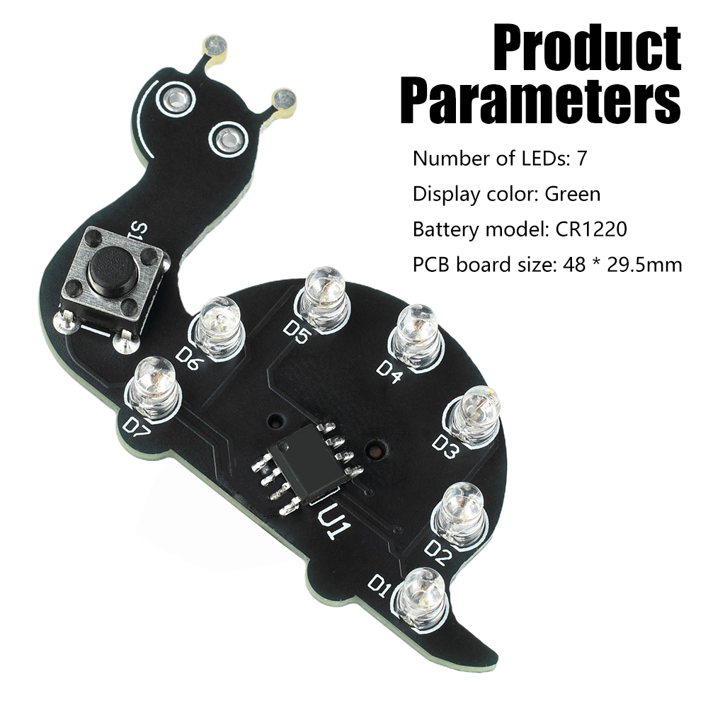 Snail LED Flowing Light Solder - Diy Electronics Kits For Beginners recension och pris