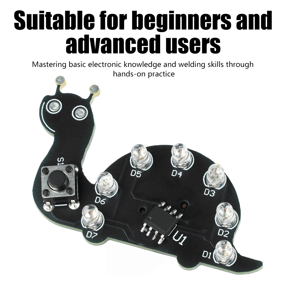 Snail LED Flowing Light Solder - Diy Electronics Kits For Beginners recension och pris