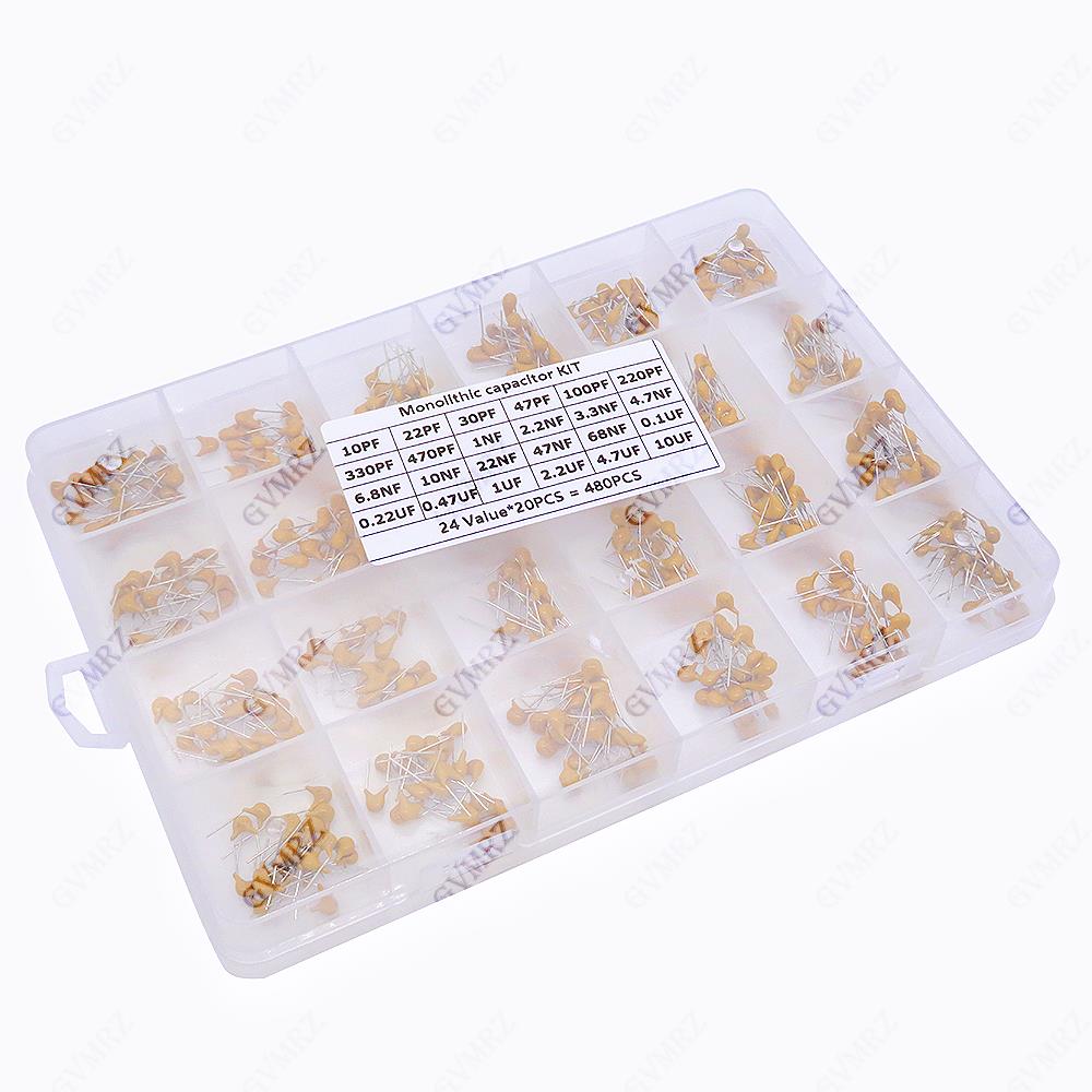 480PCS 24Values Monolithic Cer - Diy Electronics Websites recension och pris
