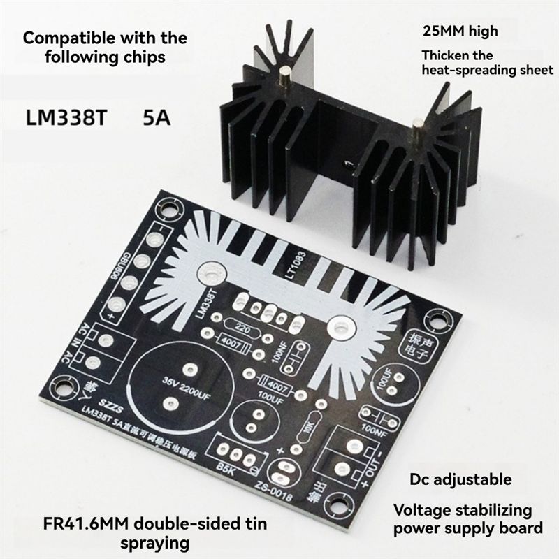 LM338 5A Output Adjustable Lin - Diy Electronics Filament recension och pris