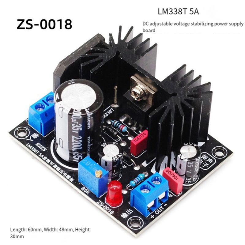 LM338 5A Output Adjustable Lin - Diy Electronics Filament recension och pris