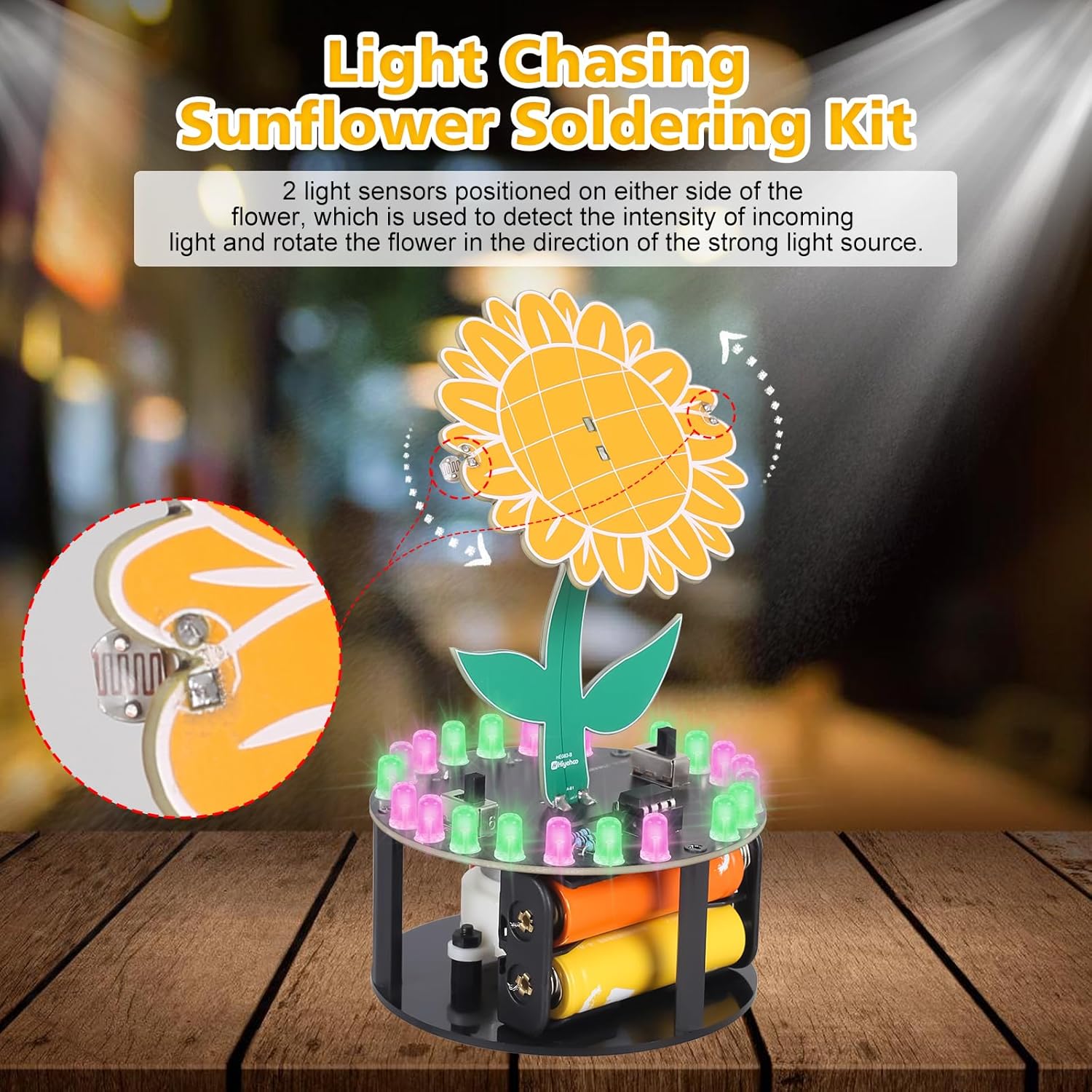 Light Chasing Sunflower Solder - Diy Electronics Gift Ideas recension och pris