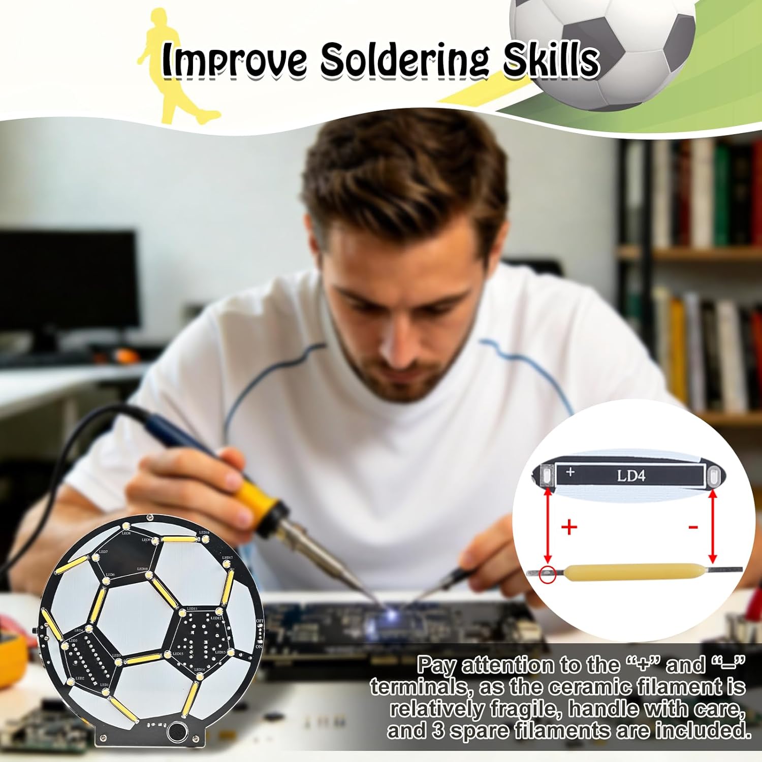 DIY Soccer Ball LED Soldering  - Diy Electronics Filament recension och pris