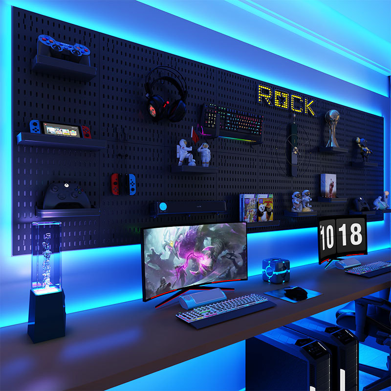 Wall-Mounted No-Punch Hole Boa - Diy Electronics Rack recension och pris